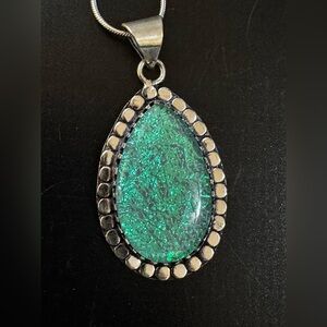 Triplet Opal with .925 sterling silver necklace